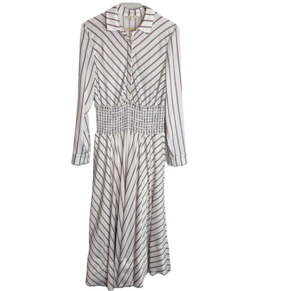Maje Revolve Striped Midi Dress Women’s Size 2 / M Career EUC - Picture 3 of 14